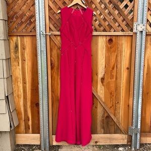 BCBGMAXAZRIA Alesia Nude Tulle Insert Gown Maxi Length Prom or Formal Sz 4